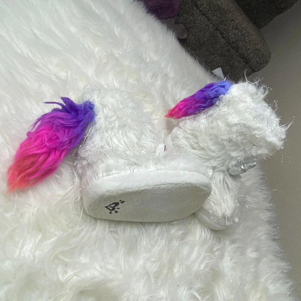 Justice Girls Unicorn Bootie House Shoes 12